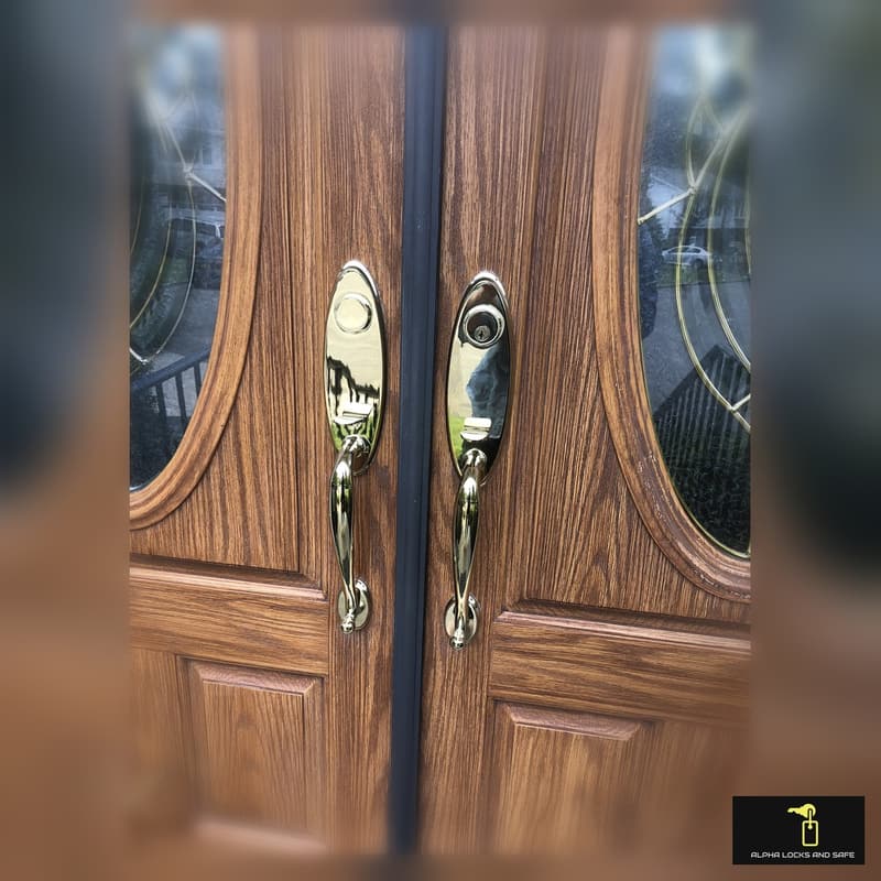 Brass deadbolt photographed during an emergency locksmith call in Westchester County NY