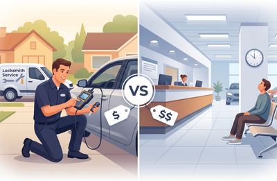 Locksmith vs dealer car key replacement cost comparison
