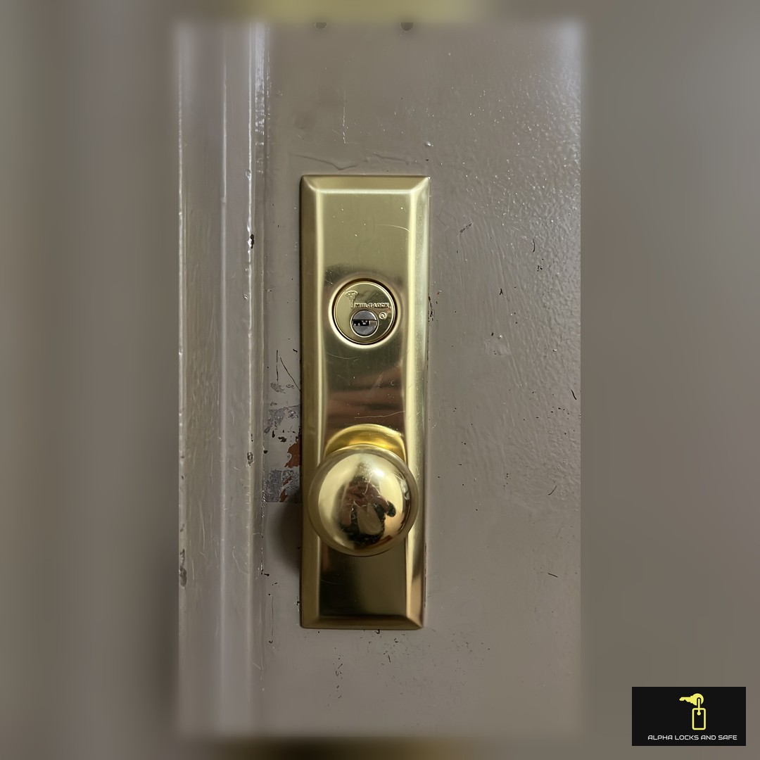 New residential lock installation by Oren at Alpha Locks and Safe
